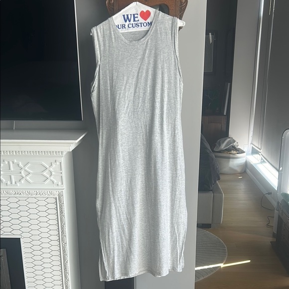 SUMMERSALT Heather Gray Dress with muscle tee sleeves - Picture 1 of 9